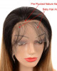 1B/27 Ombre India Straight 13x4 lace frontal wigs virgin human hair with baby hair