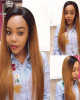 1B/30 Ombre Straight 13x4 silky lace frontal wigs virgin human hair with baby hair