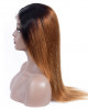 1B/30 Ombre Straight 4x4 lace closure wigs virgin human hair with baby hair