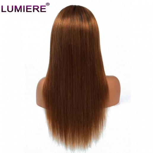 1B/30 Ombre Straight 4x4 lace closure wigs virgin human hair with baby hair