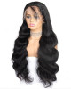 remy malaysian hair 4x4 body wave lace closure wig 150 density