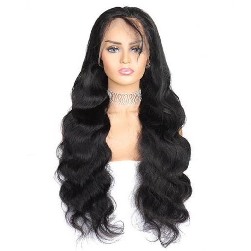 remy malaysian hair 4x4 body wave lace closure wig 150 density