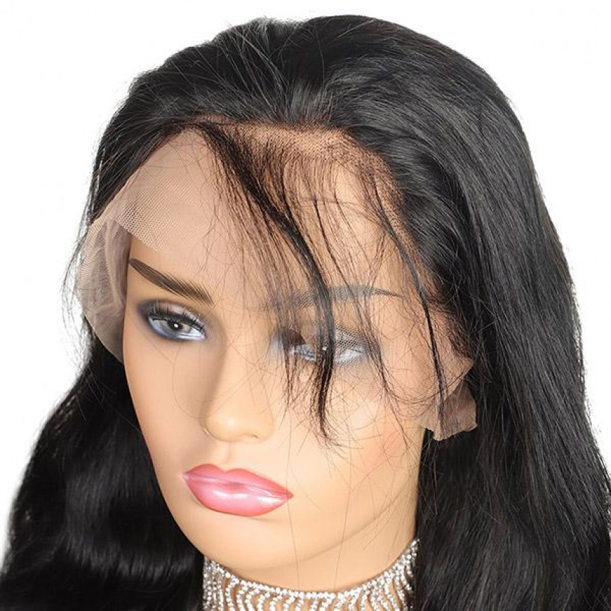 remy malaysian hair 4x4 body wave lace closure wig 150 density