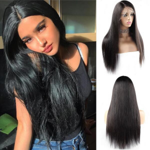 brazilian straight virgin remy hair 4x4 lace closure wig 