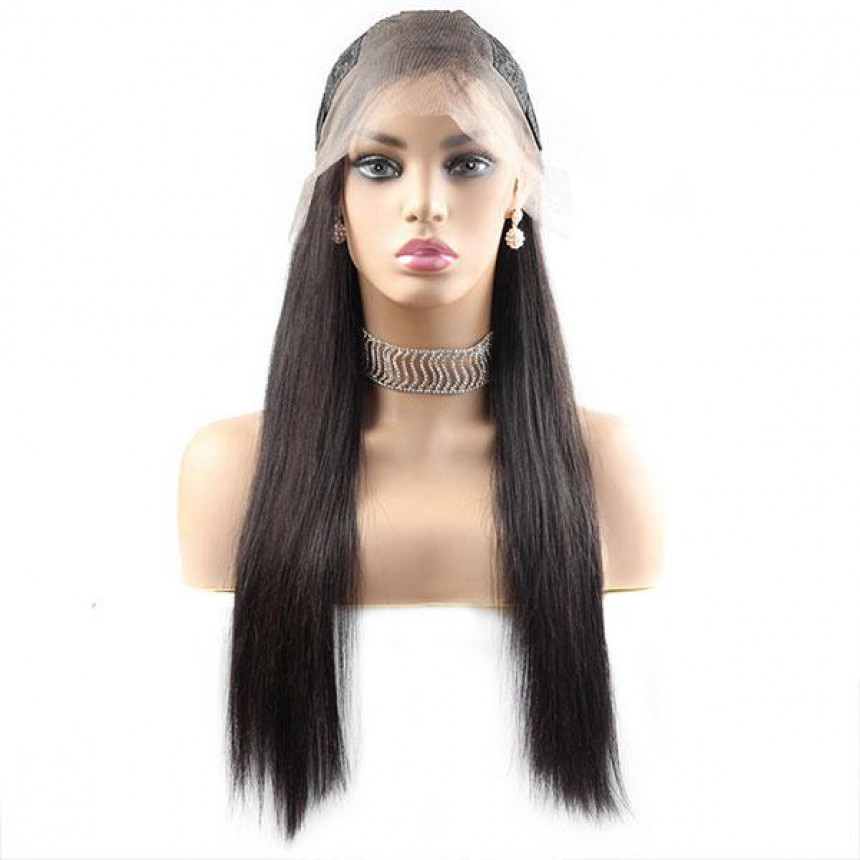 brazilian straight virgin remy hair 4x4 lace closure wig 