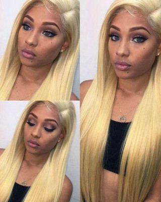 613 blonde wig 4x4 lace closure wig brazilian straight virgin human hair wigs on sale
