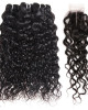 Water Wave Bundles Brazilian Hair Bundles  3 Bundles With 2x4 Lace Closure