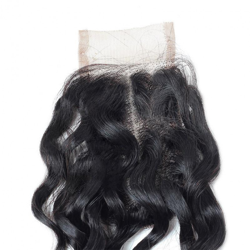 Water Wave Bundles Brazilian Hair Bundles  3 Bundles With 2x4 Lace Closure