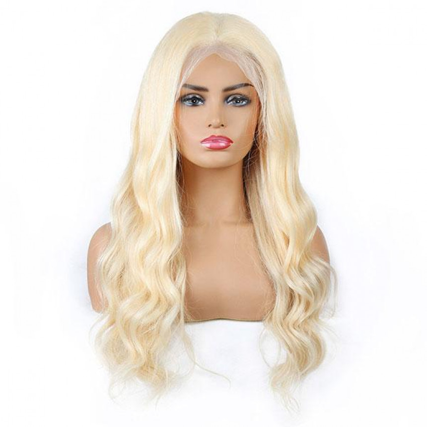 Brazilian 613 Blonde Body Wave Human Hair Wigs 4x4 Lace Closure Wig