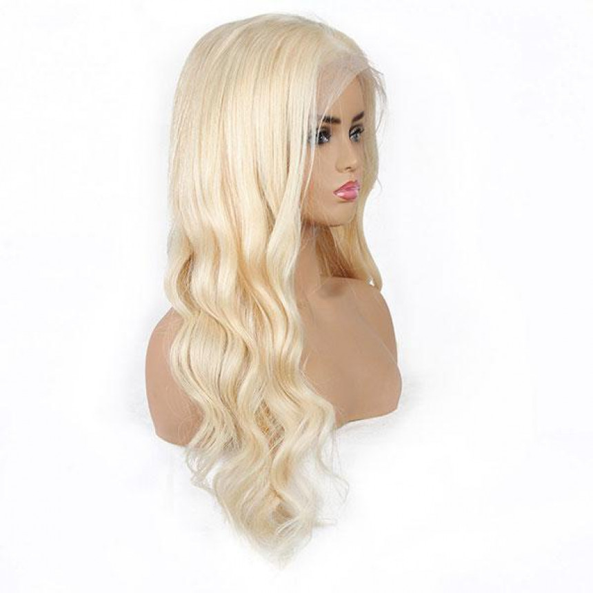 Brazilian 613 Blonde Body Wave Human Hair Wigs 4x4 Lace Closure Wig