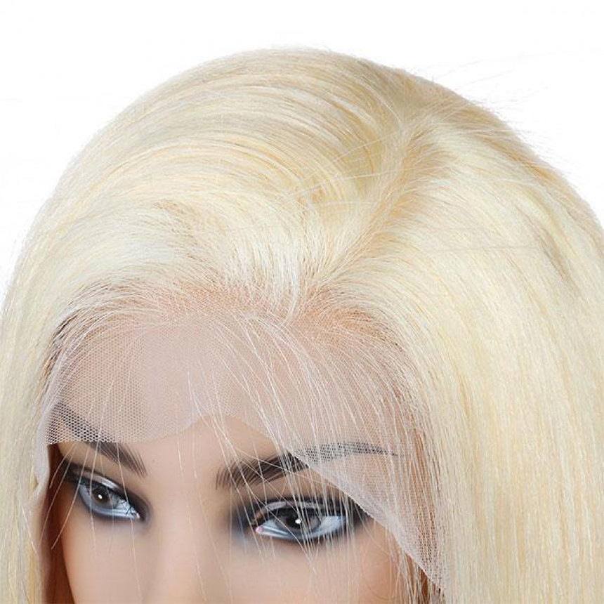 13X4 brazilian 613 lose boby wave lace frontal wig platinum blonde wigs