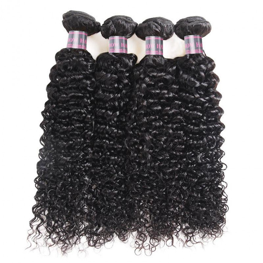 brazilian curly human hair 4 bundles deals