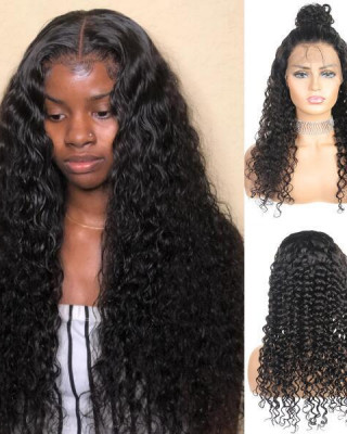 Brazilian Deep Wave Hair Wigs 4x4 Lace Closure Human Hair Wig