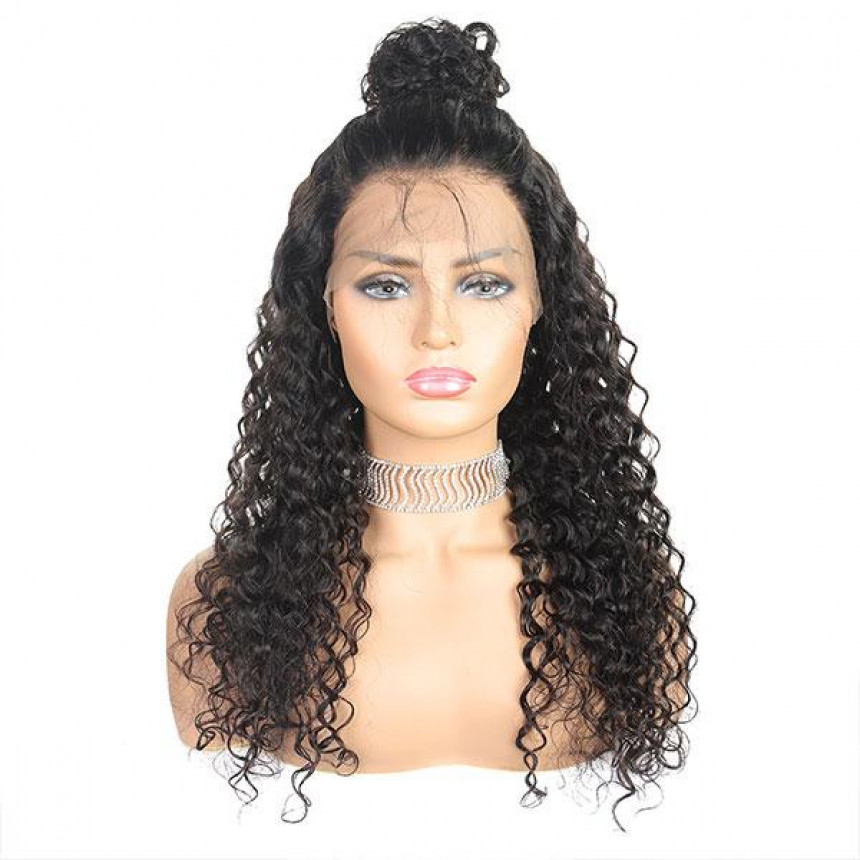 Brazilian Deep Wave Hair Wigs 4x4 Lace Closure Human Hair Wig