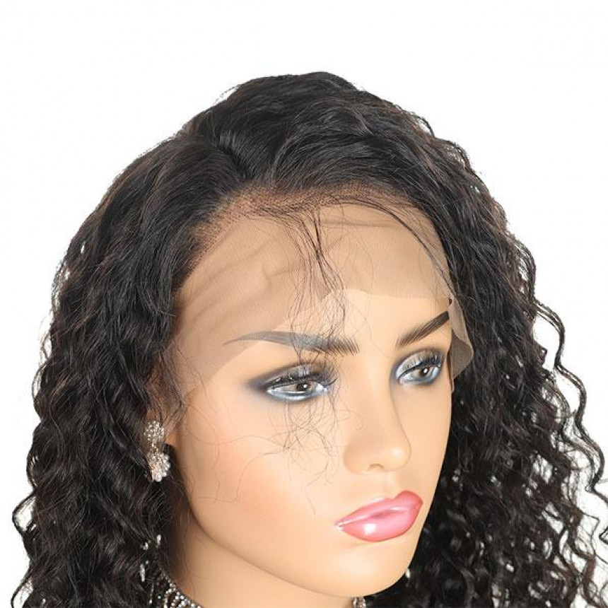 Brazilian Deep Wave Hair Wigs 4x4 Lace Closure Human Hair Wig