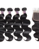 cheap brazilian bundles  body wave 4 bundles with a closure