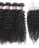 brazilian hair curly wave weaves 4 bundles with lace closure