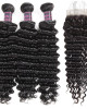  deep wave 3 bundles with brazilian hair  closure