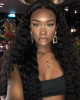  deep wave 3 bundles with brazilian hair  closure