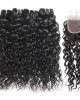 water wave brazilian hair  4 bundles with lace closure