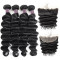 deep wave frontal brazilian loose deep wave hair bundles with 13 4 ear to ear lace frontal closure