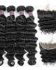 deep wave frontal brazilian loose deep wave hair bundles with 13 4 ear to ear lace frontal closure