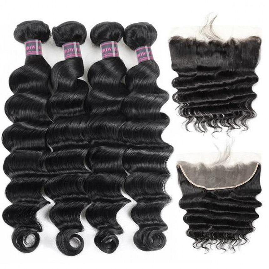 deep wave frontal brazilian loose deep wave hair bundles with 13 4 ear to ear lace frontal closure deep wave frontal brazilian loose deep wave hair bundles with 13 4 ear to ear lace frontal closure
