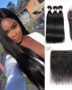 brazilian straight hair 3 bundles with lace closure 1