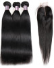 brazilian long straight hair bundles with baby hair 3 bundles hair weave with 2x4 lace closure brazilian long straight hair bundles with baby hair 3 bundles hair weave with 2x4 lace closure