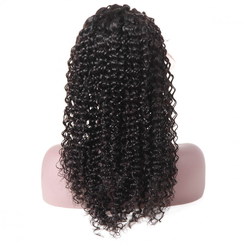 cheap  indian hair wigs deep curly hair lace front remy hair wig