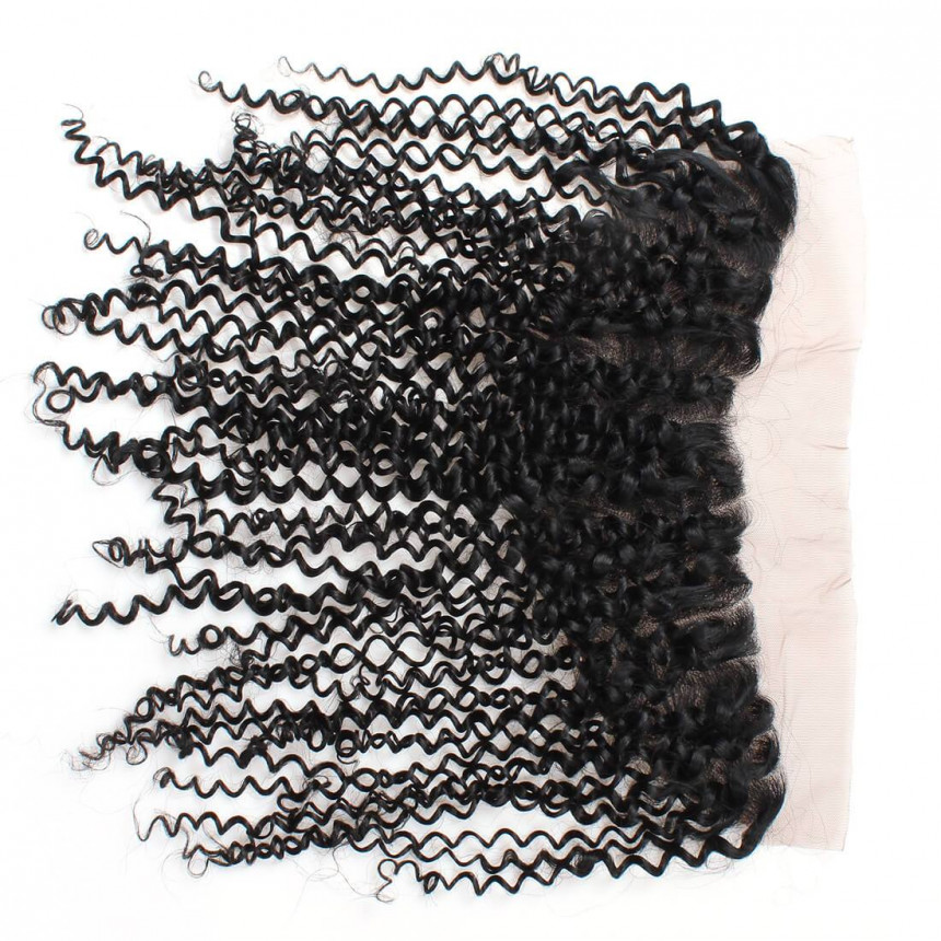 curly virgin remy human hair 13x4 ear to ear lace frontal with baby hair