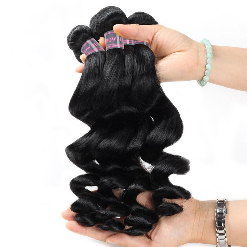 Malaysian Loose Wave Virgin Hair Bundles 4Pcs/Pack