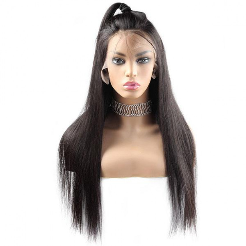 4x4 Lace Closure Wig Malaysian Straight Weave Virgin Remy Human Hair Wigs