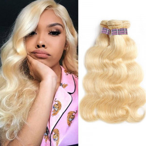 613 Blonde Color 3 Bundles brazilian body wave hairstyles