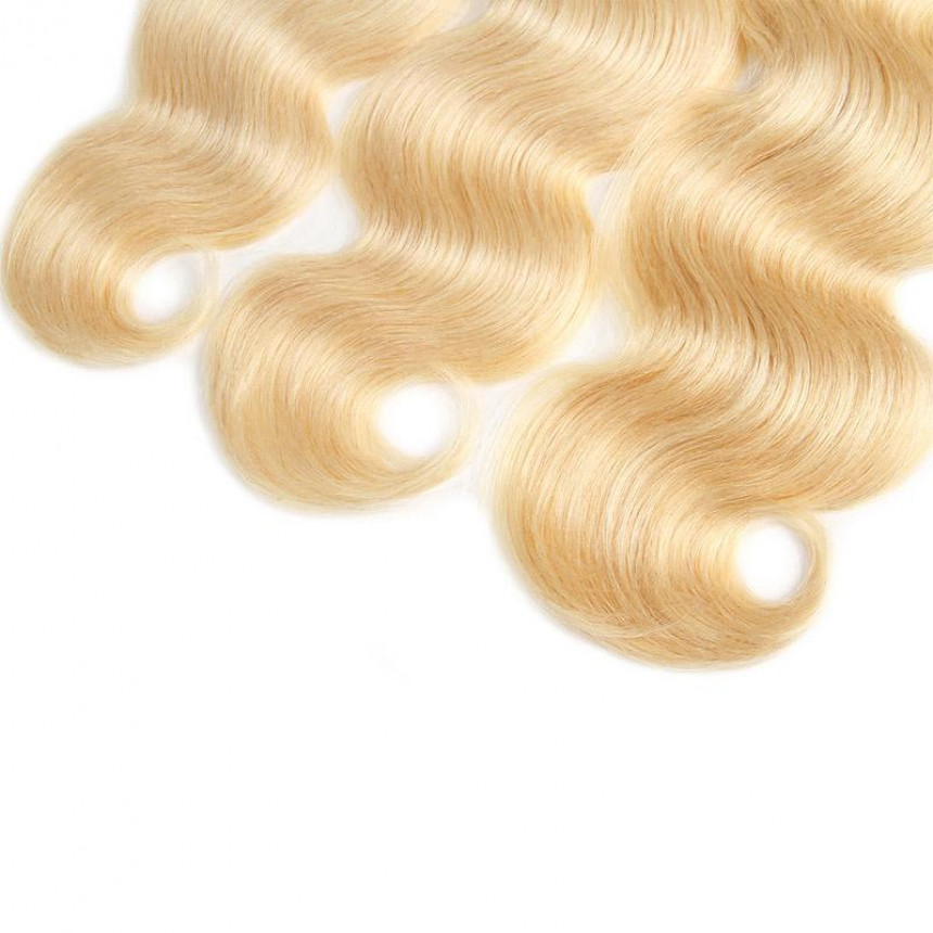 613 Blonde Color 3 Bundles brazilian body wave hairstyles