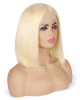 613 Blonde Lace Frontal Straight Bob Wig 100% Unprocessed Virgin Human Hair Short lace front wigs	