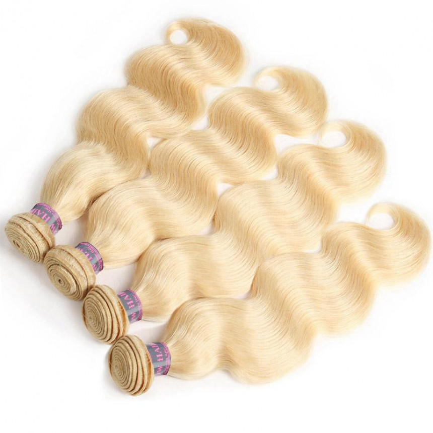 hair blonde body wave hair 4 bundles brazilian human hair