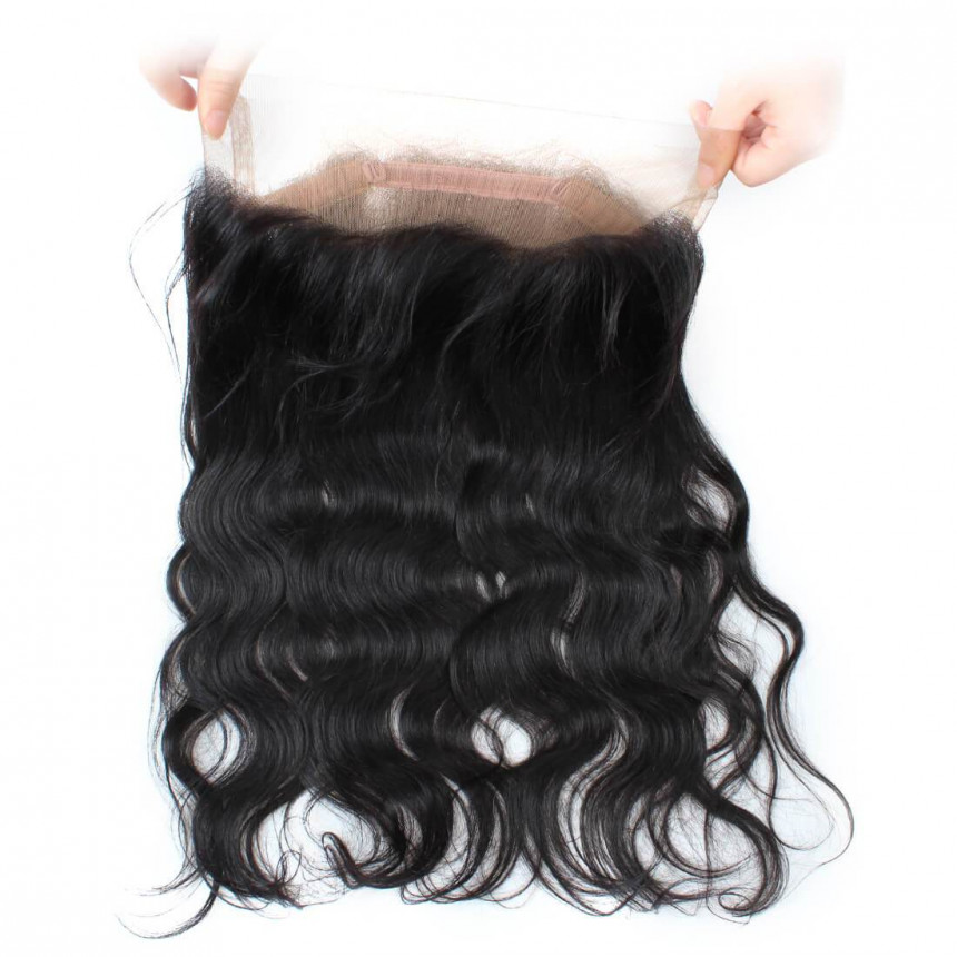 Body Wave Hair 2 Bundles With 360 lace Frontal Virgin Brazilian Human Hair Extensions include 24 inch hair extensions