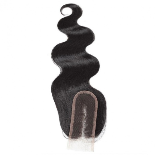 Virgin Brazilian Body Wave Hair 3 Bundles With 2*4 Lace Closure