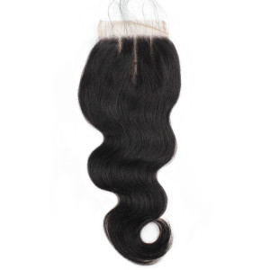 Lace Closure With Baby Hair Body Wave 4x4 Lace Closure With Baby Hair  Extensions Free Middle Three Part Swiss Lace