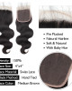 Lace Closure With Baby Hair Body Wave 4x4 Lace Closure With Baby Hair  Extensions Free Middle Three Part Swiss Lace