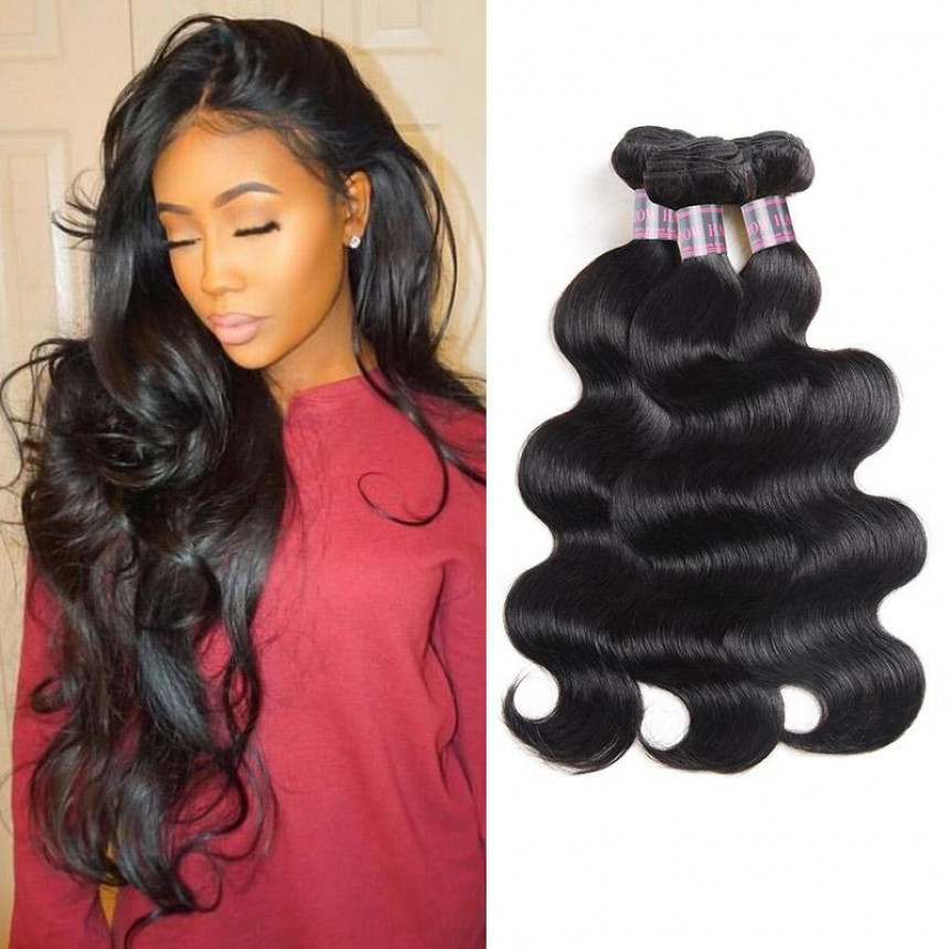 Virgin Brazilian Hair Body Wave Human Hair Weave 3 Bundles