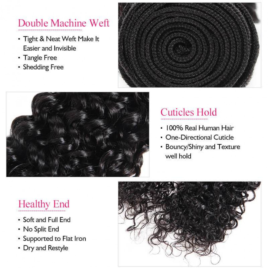 Virgin Brazilian Curly Hair 3 Bundles