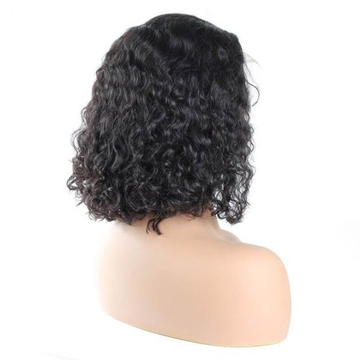 Short Bob Wig Brazilian Curly Virgin Human Hair Lace Front Wigs