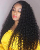 Deep Wave  Curls Brazilian Remy Human Hair Lace Front Wigs