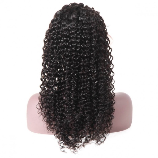 Deep Wave  Curls Brazilian Remy Human Hair Lace Front Wigs