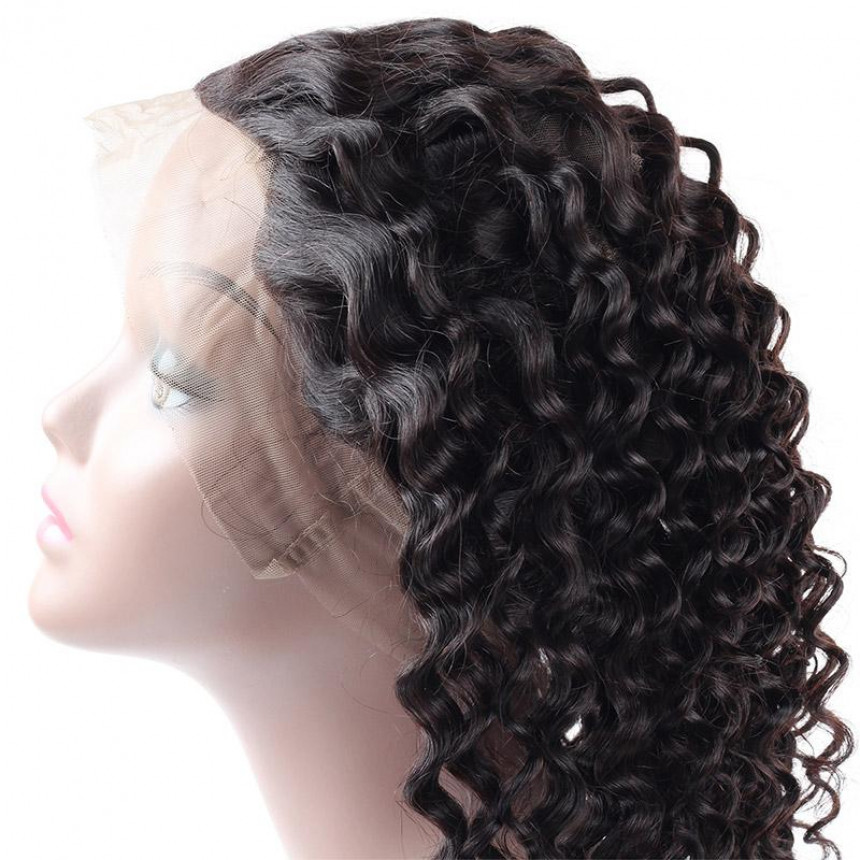 Brazilian Virgin Deep Wave Hair 3 Bundles With 360 Lace Frontal Human Hair Brazilian Virgin Deep Wave Hair 3 Bundles With 360 Lace Frontal Human Hair