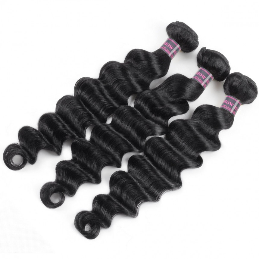 New Arrival Brazilian Loose Deep Wave Remy Human Hair 3 Bundles