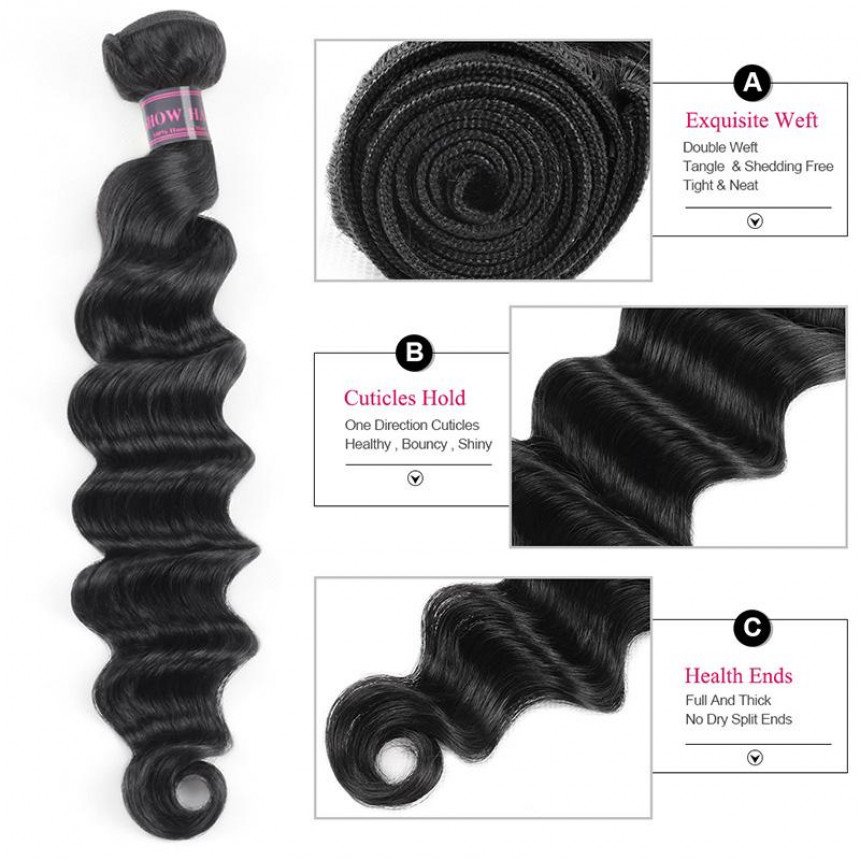 New Arrival Brazilian Loose Deep Wave Remy Human Hair 3 Bundles