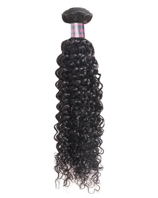Curly Hairstyle Weave Human Hair Bundles Extensions Natural Color